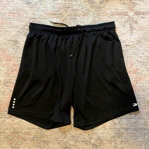 BOGO!! Reebok Men’s Hidden Drawstring Athletic Shorts in Black